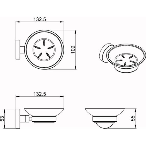 Мыльница Azario Nessy AZ-73108 фото 3