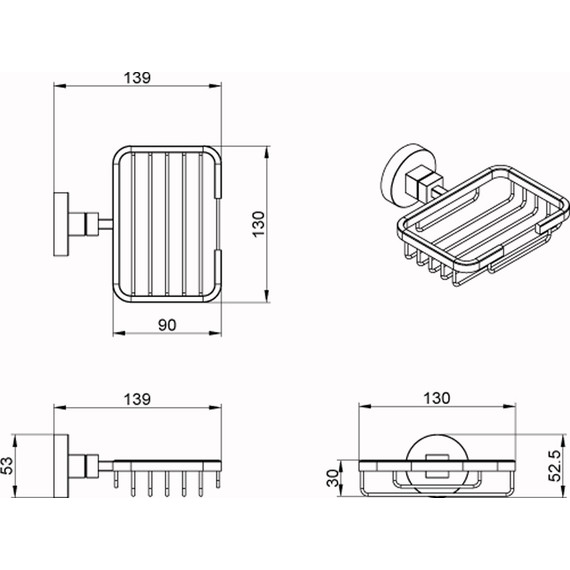 Мыльница Azario Nessy AZ-73109A фото 3