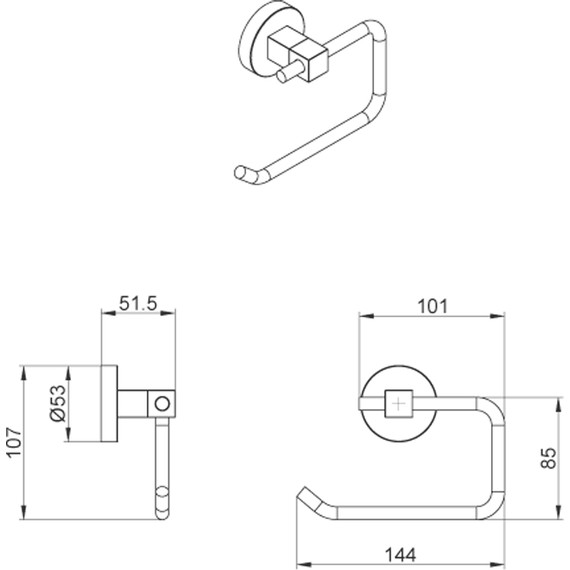 Держатель для туалетной бумаги Azario Nessy AZ-73110A - 3 Держатель для туалетной бумаги Azario Nessy AZ-73110A фото 3