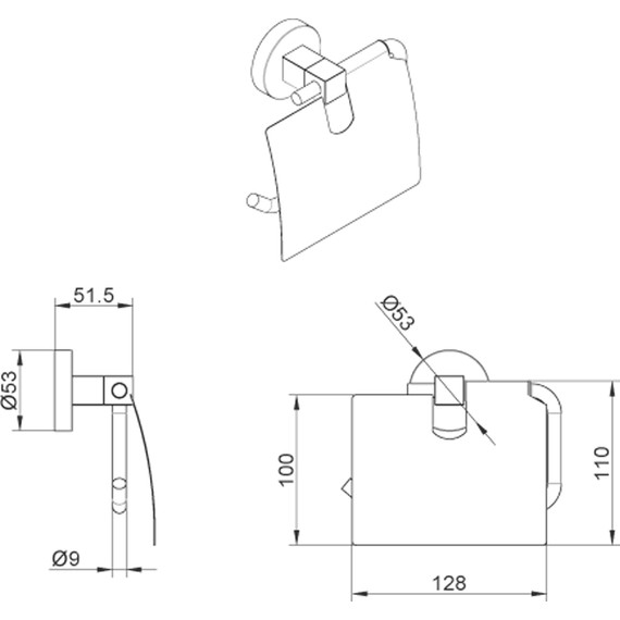 Держатель для туалетной бумаги Azario Nessy AZ-73110 фото 3