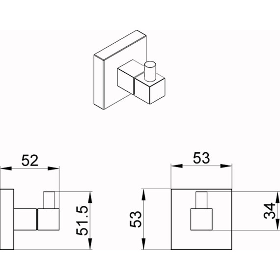 Крючок Azario Rina AZ-87005 - 3 Крючок Azario Rina AZ-87005 фото 3