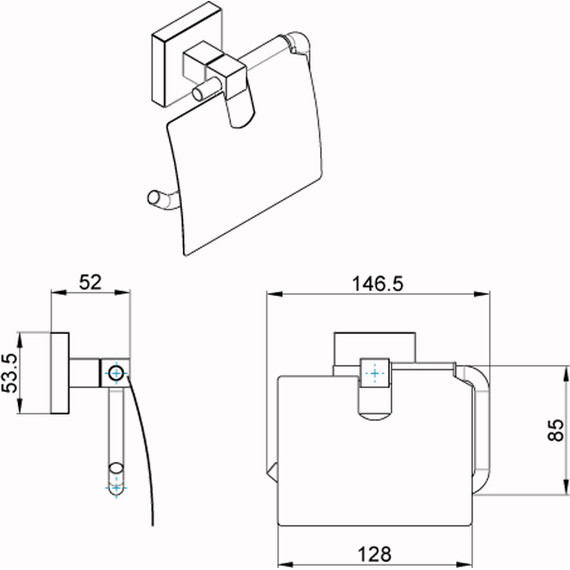Держатель для туалетной бумаги Azario Rina AZ-87010 - 3 Держатель для туалетной бумаги Azario Rina AZ-87010 фото 3