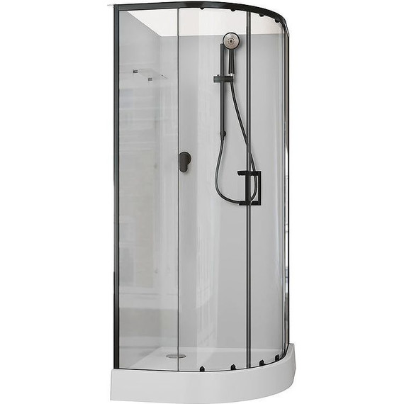 Душевое кабина Aquanet Passion EVO R 100x100 см 282010, чёрный/прозрачное (безсиликоновая сборка) фото 3