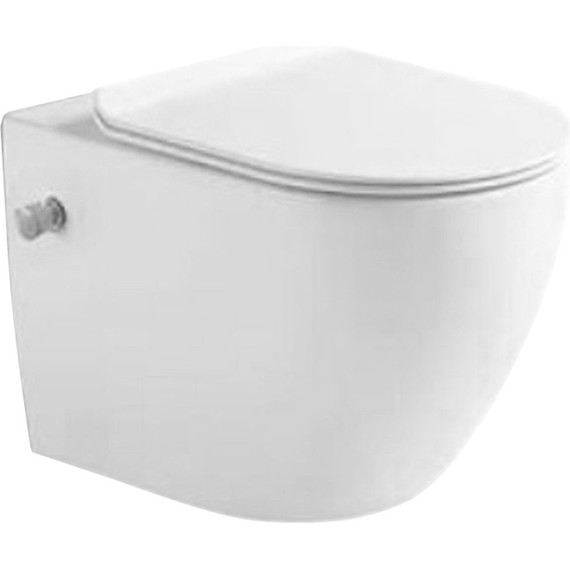 Унитаз-биде подвесной безободковый SantiLine SL-5002SM-BD с крышкой микролифт фото 2