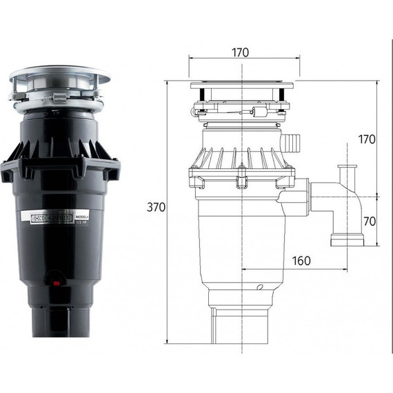 Измельчитель пищевых отходов Bone Crusher BC 810 Slim - 6 Измельчитель пищевых отходов Bone Crusher BC 810 Slim фото 6