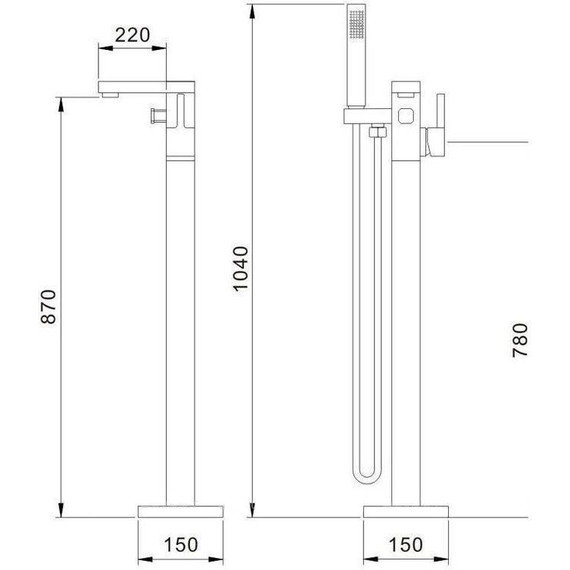 Смеситель для ванны Aquanet JA-6002 188175 фото 2