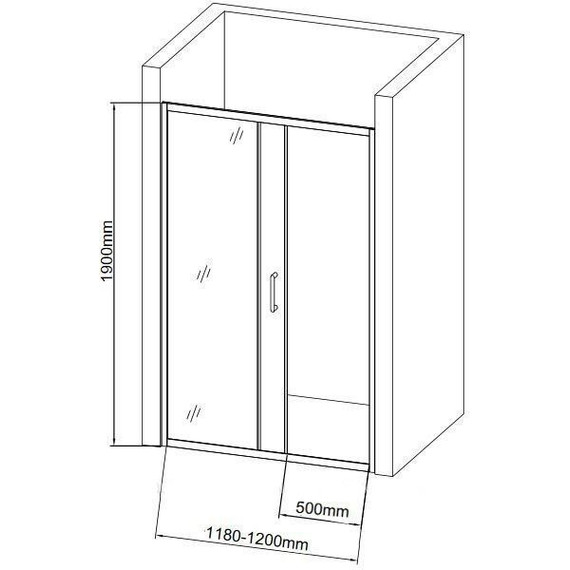 Душевая дверь Aquanet SD-1200A 120 см 209406, хром/прозрачное - 2 Душевая дверь Aquanet SD-1200A 120 см 209406, хром/прозрачное фото 2