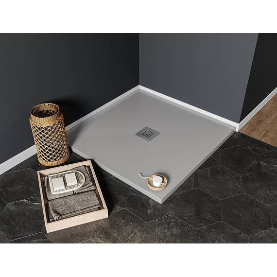Каменный поддон Aquanet Pleasure 100x100 см 258875, серый - 5 Каменный поддон Aquanet Pleasure 100x100 см 258875, серый фото 5