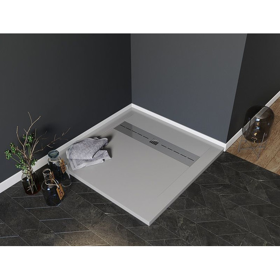 Каменный поддон Aquanet Delight 90x90 см 258882, серый фото 2