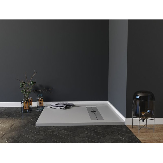 Каменный поддон Aquanet Delight 90x90 см 258882, серый фото 3