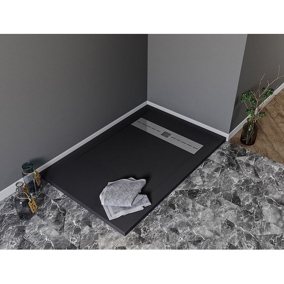 Каменный поддон Aquanet Delight 160x80 см 258900, чёрный - 6 Каменный поддон Aquanet Delight 160x80 см 258900, чёрный фото 6