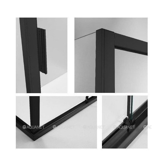 Душевая дверь Aquanet Pleasure AE60-N-160H200U-BT 160 см (стекло 8 мм) чёрный/прозрачное фото 3