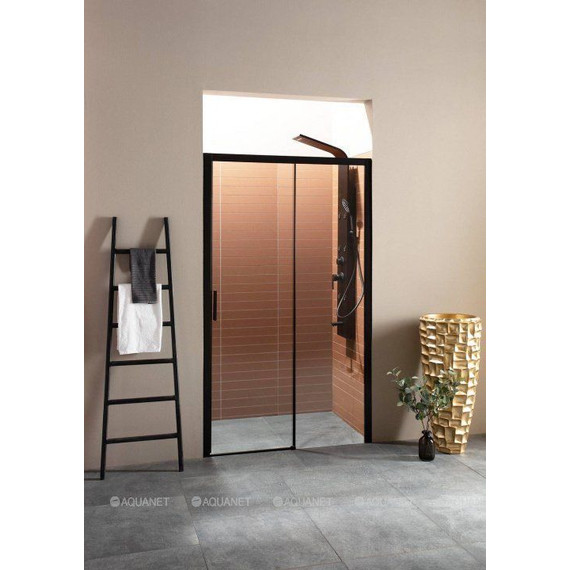 Душевая дверь Aquanet Pleasure AE60-N-150H200U-BT 150 см (стекло 8 мм) чёрный/прозрачное - 2 Душевая дверь Aquanet Pleasure AE60-N-150H200U-BT 150 см (стекло 8 мм) чёрный/прозрачное фото 2