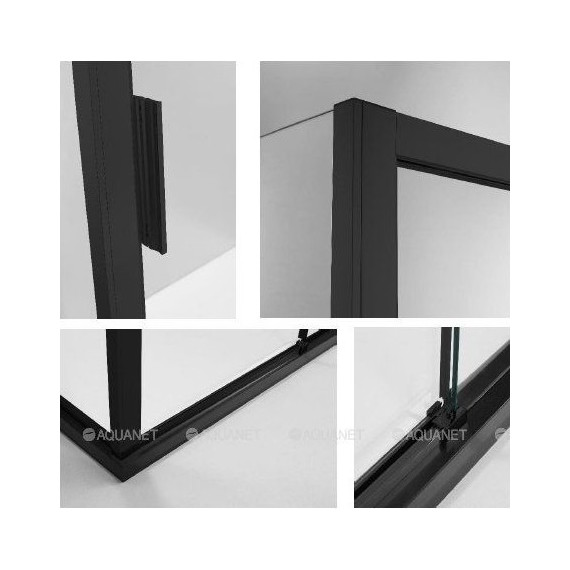 Душевая дверь Aquanet Pleasure AE60-N-150H200U-BT 150 см (стекло 8 мм) чёрный/прозрачное - 3 Душевая дверь Aquanet Pleasure AE60-N-150H200U-BT 150 см (стекло 8 мм) чёрный/прозрачное фото 3