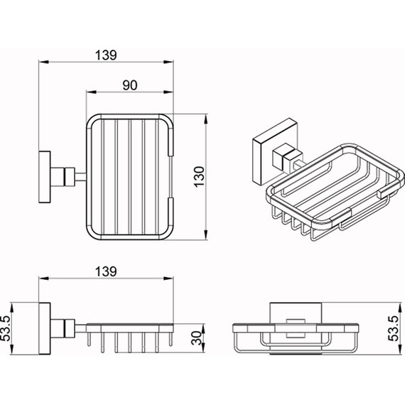 Мыльница Azario Rina AZ-87009 фото 3