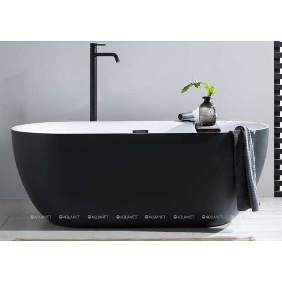 Ванна отдельностоящая Aquanet Delight 170х78 см 289723, чёрный матовый фото 
