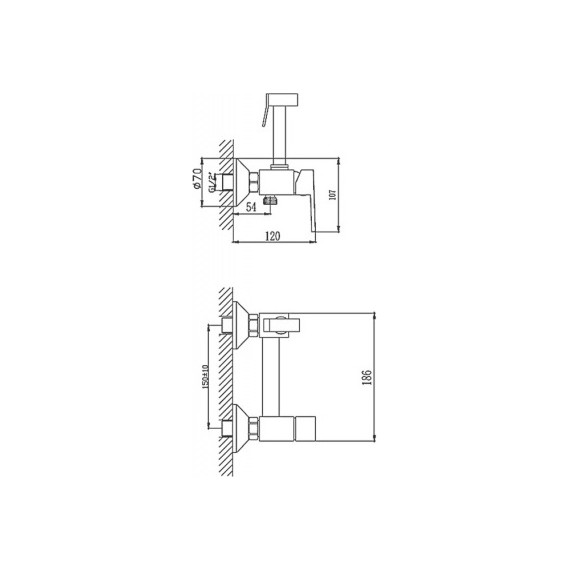Смеситель с гигиеническим душем HAIBA HB5513-7, чёрный матовый - 2 Смеситель с гигиеническим душем HAIBA HB5513-7, чёрный матовый фото 2