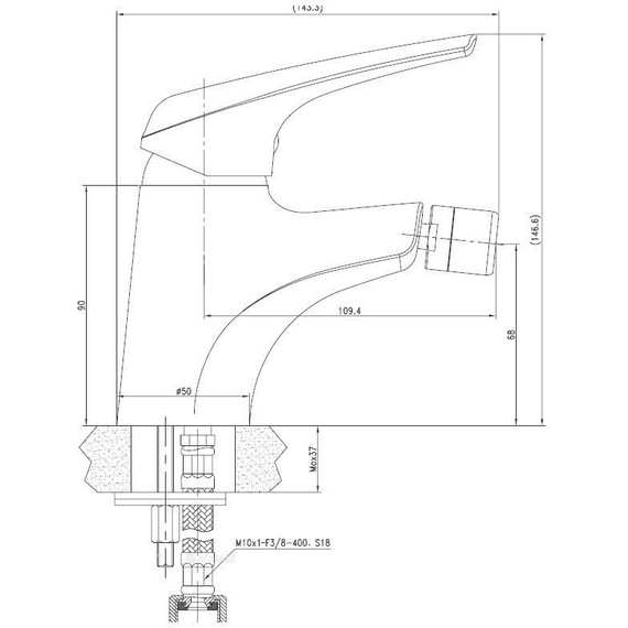 Смеситель для биде Aquanet Conte SD91384 187217 - 4 Смеситель для биде Aquanet Conte SD91384 187217 фото 4