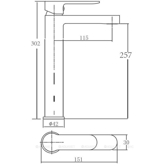 Смеситель для раковины Aquanet Passion AF300-11С 216758 - 3 Смеситель для раковины Aquanet Passion AF300-11С 216758 фото 3
