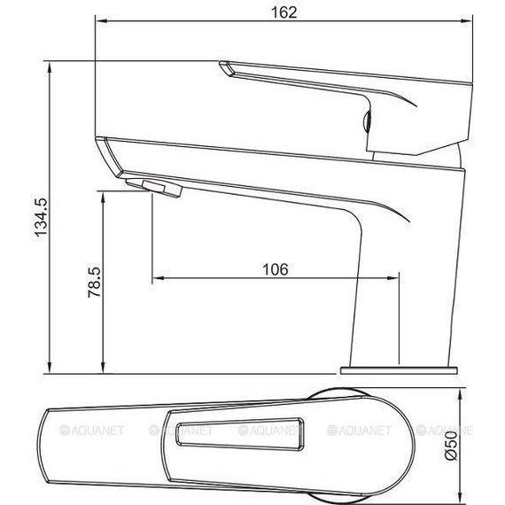 Смеситель для раковины Aquanet Logic AF320-10С 216763 фото 2