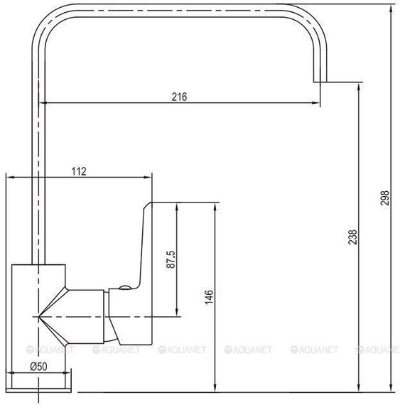 Смеситель для кухни Aquanet Logic AF320-41С 216766 фото 2