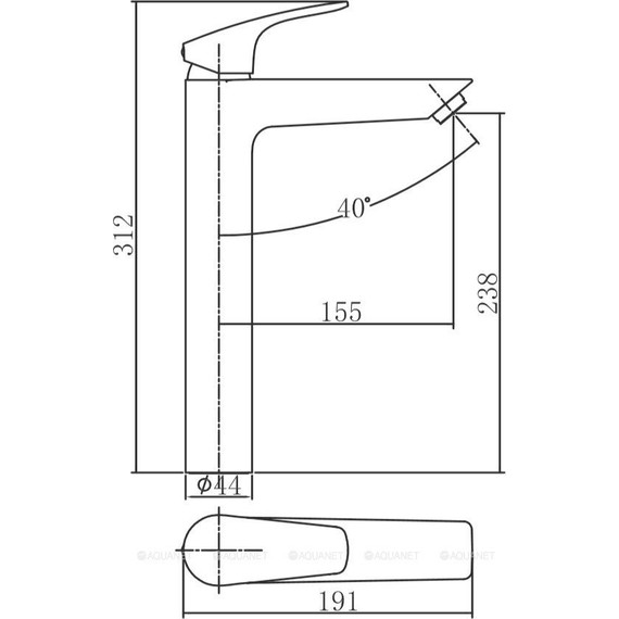 Смеситель для раковины Aquanet Static AF330-11C 237444 - 2 Смеситель для раковины Aquanet Static AF330-11C 237444 фото 2
