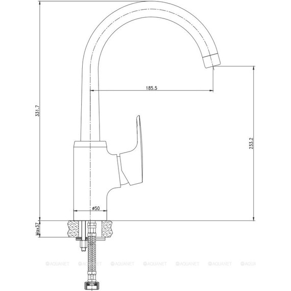 Смеситель для кухни Aquanet Magic AF410-41C 237453 фото 3