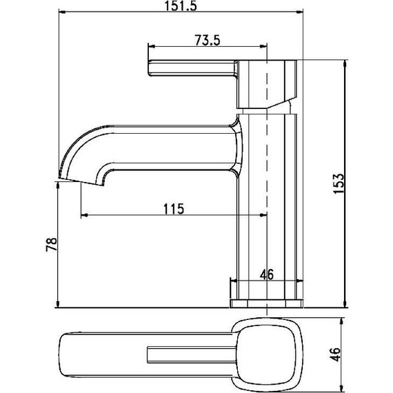 Смеситель для раковины Aquanet Minima AF130-10C 261813 фото 2