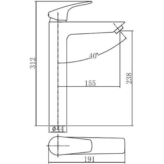 Смеситель для раковины Aquanet Static AF330-11B 261821, чёрный матовый - 2 Смеситель для раковины Aquanet Static AF330-11B 261821, чёрный матовый фото 2