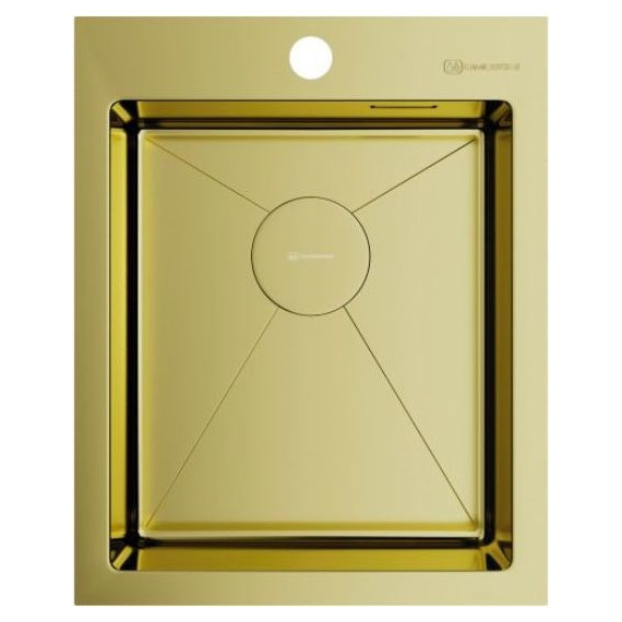 Мойка кухонная Omoikiri Akisame 41-LG (4973080) 1,2 мм, светлое золото, Цвет производителя: светлое золото фото 