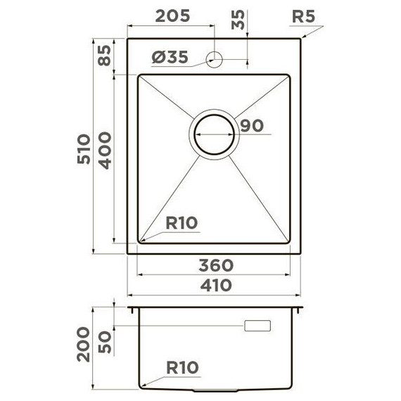 Мойка кухонная Omoikiri Akisame 41-LG (4973080) 1,2 мм, светлое золото, Цвет производителя: светлое золото фото 2