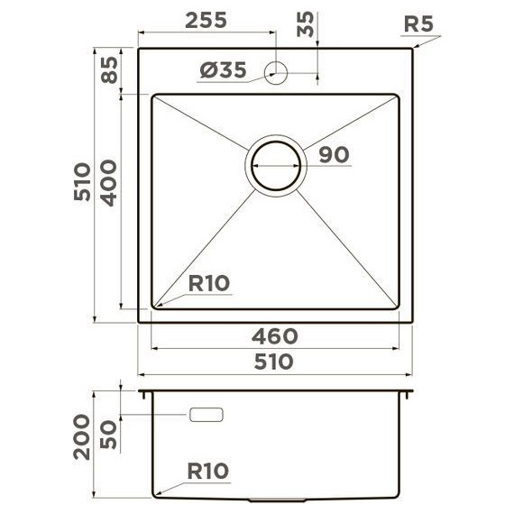 Мойка кухонная Omoikiri Akisame 51-LG (4973439) 1,2 мм, светлое золото, Цвет производителя: светлое золото фото 2