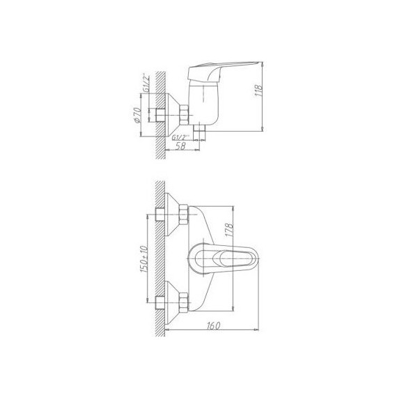 Смеситель для душа Haiba HB2004 фото 2