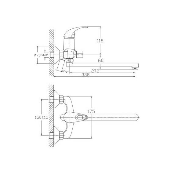Смеситель для ванны Haiba HB2216 фото 2