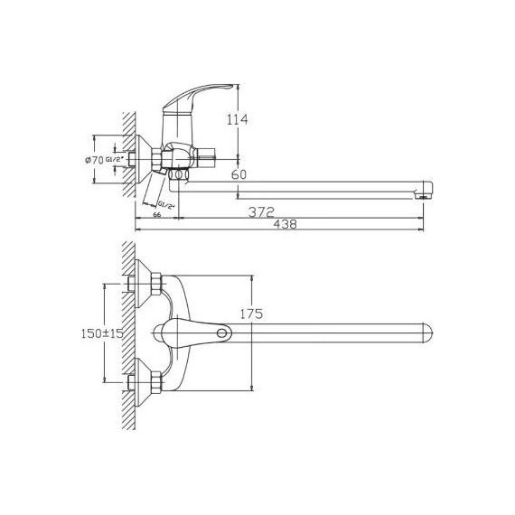 Смеситель для ванны Haiba HB2237 - 2 Смеситель для ванны Haiba HB2237 фото 2