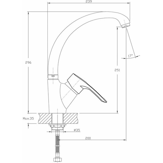 Смеситель для кухни Haiba HB4166 фото 2