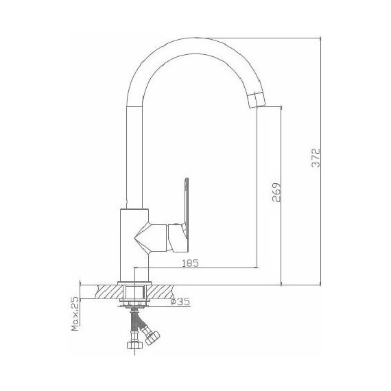 Смеситель для кухни Haiba HB70617 фото 2