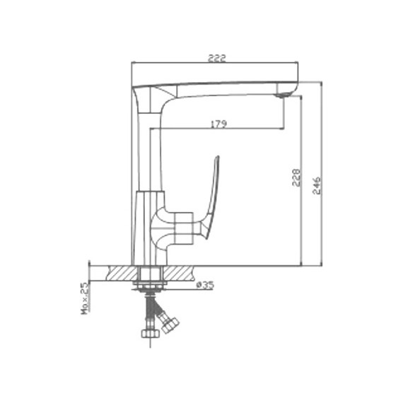 Смеситель для кухни Haiba HB71616 фото 2