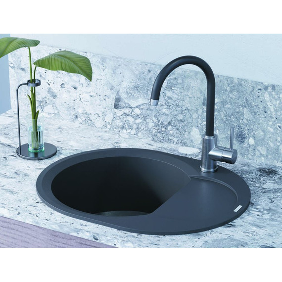 Кухонная мойка Omoikiri Sakaime 60E-GR 4993544, leningrad grey, Цвет производителя: Leningrad Grey - 2 Кухонная мойка Omoikiri Sakaime 60E-GR 4993544, leningrad grey, Цвет производителя: Leningrad Grey фото 2