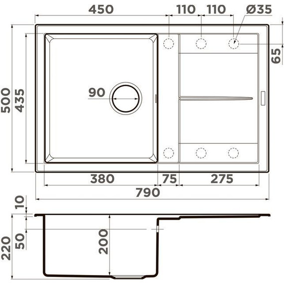 Кухонная мойка Omoikiri Sumi 79-GR 4993552, leningrad grey, Цвет производителя: Leningrad Grey фото 4