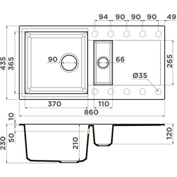 Кухонная мойка Omoikiri Sakaime 86-2-GR 4993560, leningrad grey, Цвет производителя: Leningrad Grey фото 2