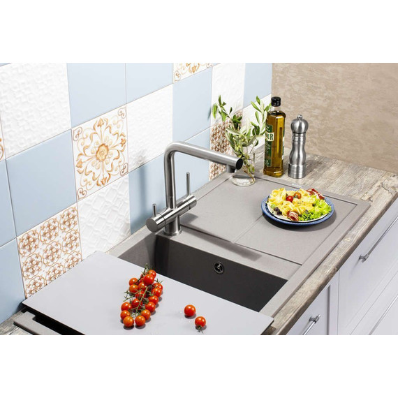 Кухонная мойка Omoikiri Sumi 100-GR 4993565, leningrad grey, Цвет производителя: Leningrad Grey - 3 Кухонная мойка Omoikiri Sumi 100-GR 4993565, leningrad grey, Цвет производителя: Leningrad Grey фото 3