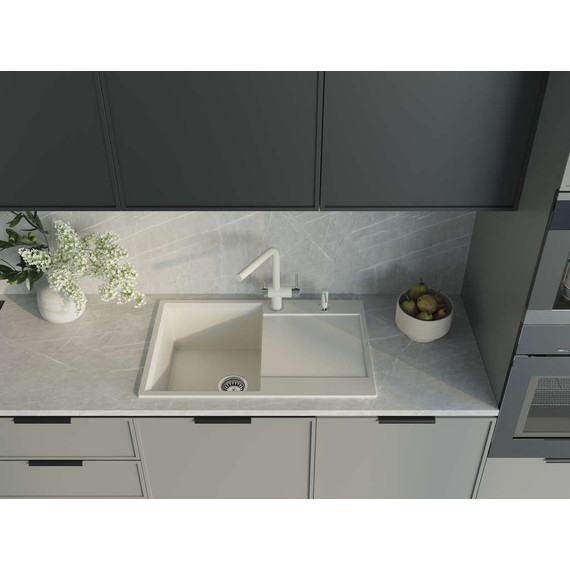 Кухонная мойка Omoikiri Daisen 78T-WH 4993522, белый, Цвет производителя: белый - 2 Кухонная мойка Omoikiri Daisen 78T-WH 4993522, белый, Цвет производителя: белый фото 2