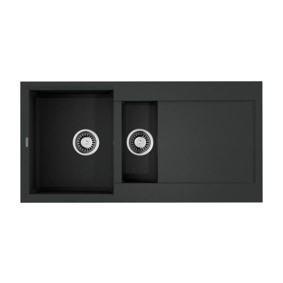 Кухонная мойка Omoikiri Sakaime 100-2-BL 4993892, чёрный, Цвет производителя: чёрный фото 