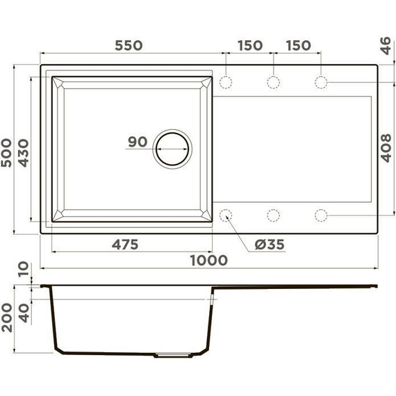Кухонная мойка Omoikiri Sakaime 100-GR 4993561, leningrad grey, Цвет производителя: Leningrad Grey - 2 Кухонная мойка Omoikiri Sakaime 100-GR 4993561, leningrad grey, Цвет производителя: Leningrad Grey фото 2