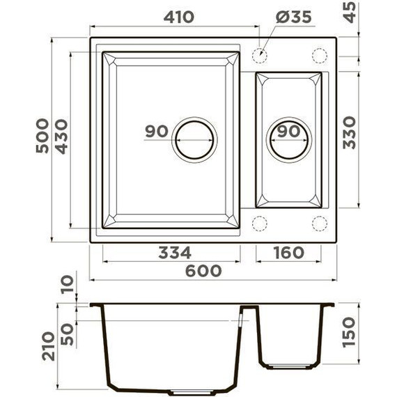 Кухонная мойка Omoikiri Sakaime 60-2-WH 4993911, белый, Цвет производителя: белый - 2 Кухонная мойка Omoikiri Sakaime 60-2-WH 4993911, белый, Цвет производителя: белый фото 2