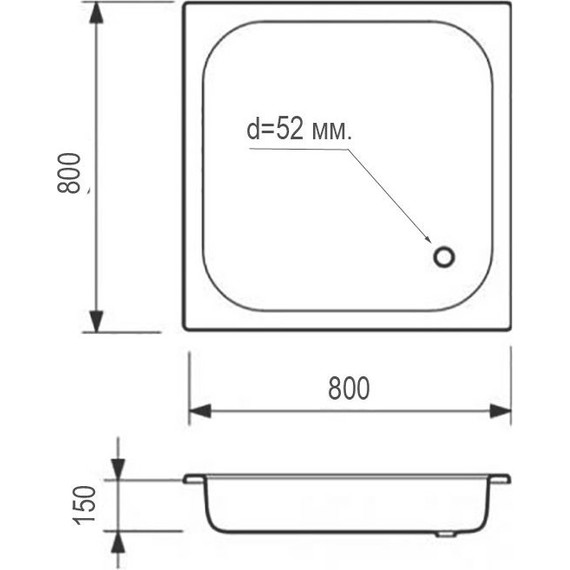 Поддон стальной ВИЗ Antika 80x80 см APS-80101 - 4 Поддон стальной ВИЗ Antika 80x80 см APS-80101 фото 4