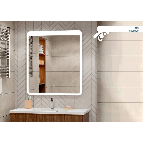 Зеркало Mirsant Air 80 см - 2 Зеркало Mirsant Air 80 см фото 2