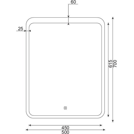 Зеркало Mirsant Air 50 см - 3 Зеркало Mirsant Air 50 см фото 3