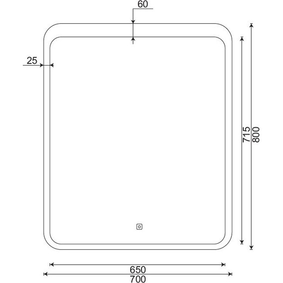 Зеркало Mirsant Air 70 см - 3 Зеркало Mirsant Air 70 см фото 3